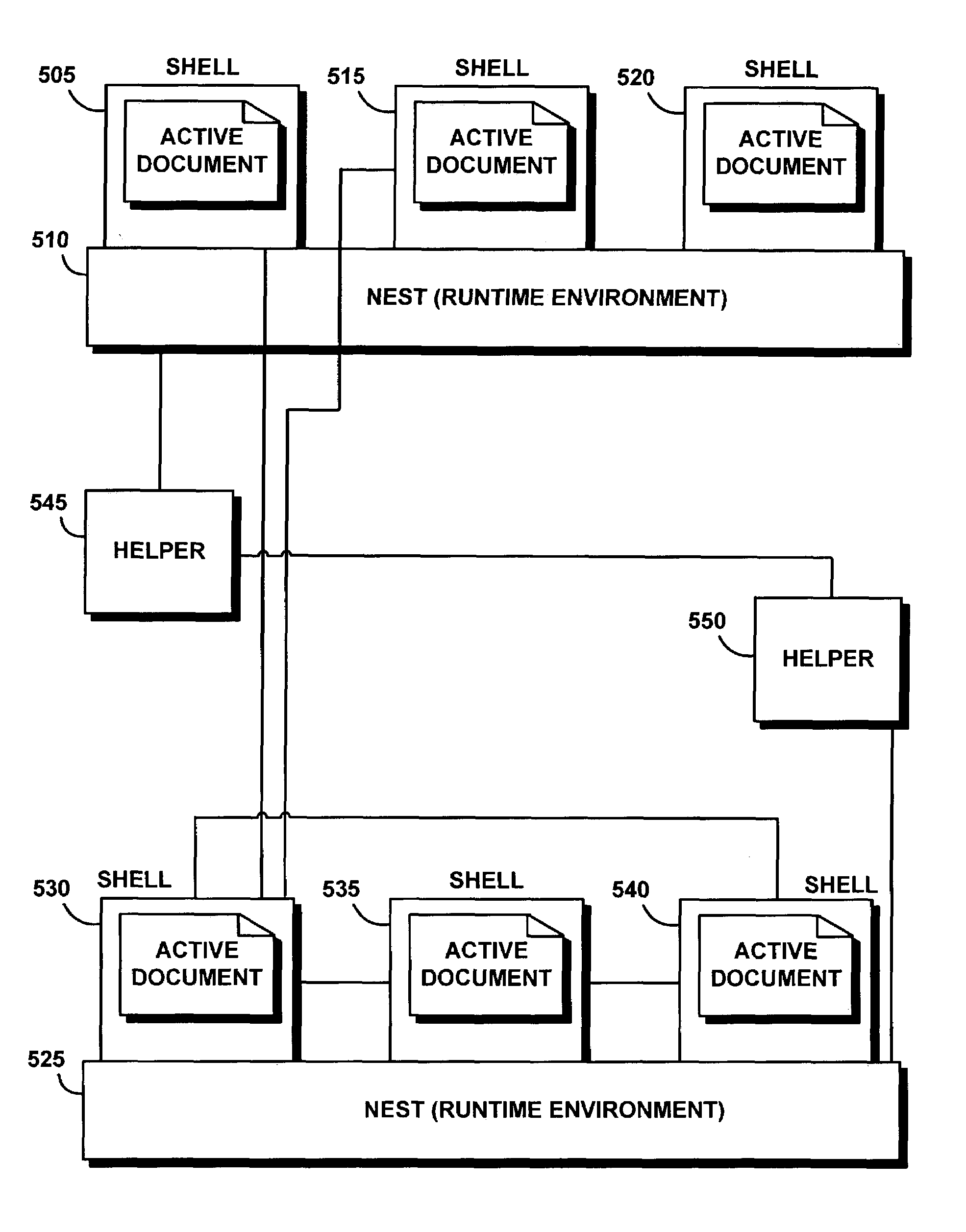 System and method for providing a runtime environment for active web based document resources