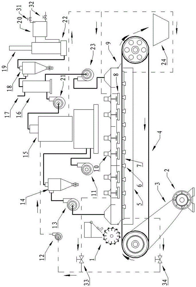 High-efficiency slag filter cake dryer with steel belt rotary knife cutting