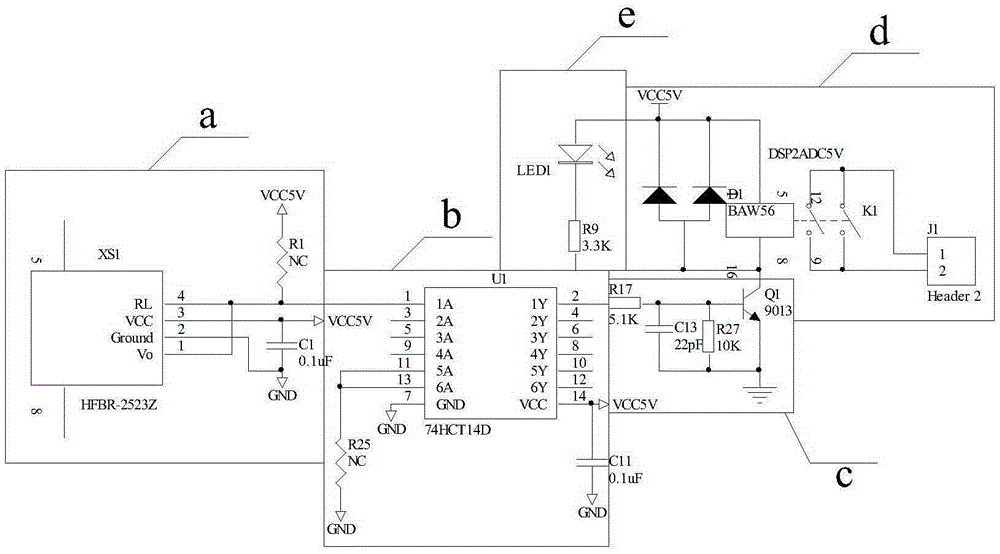 Optical fiber isolated dry contact output circuit device