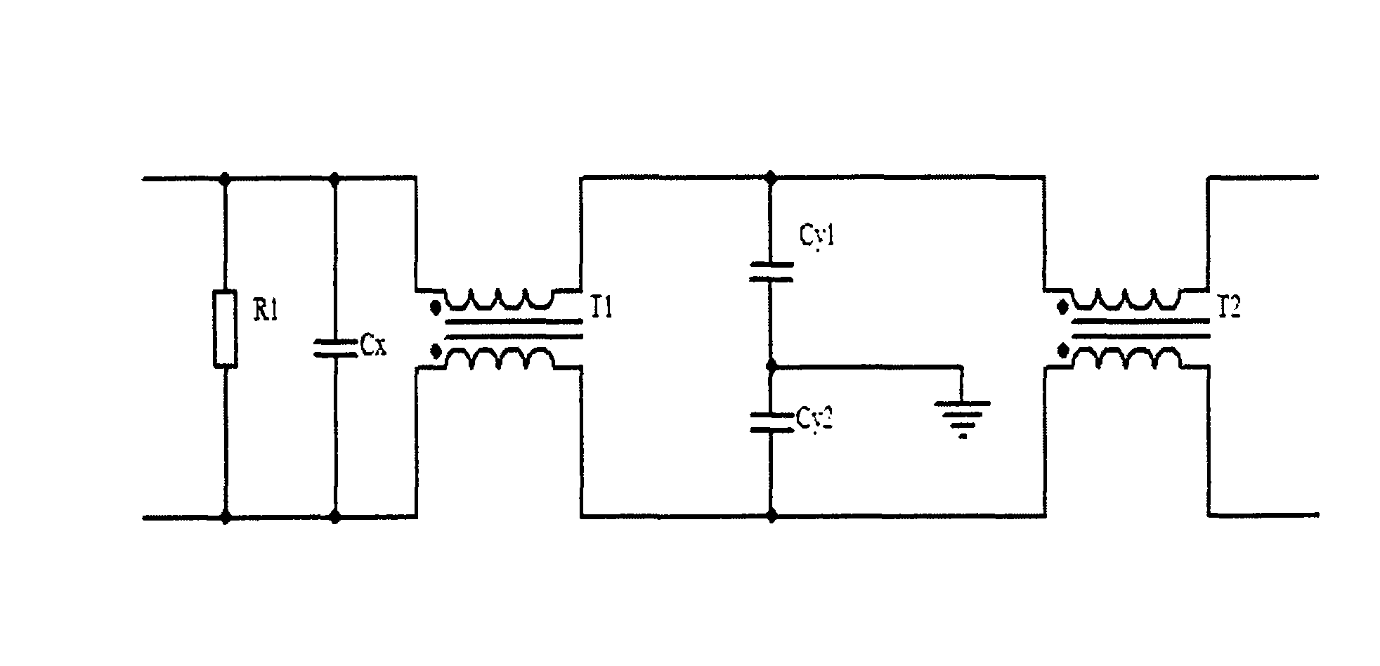 Filtering module inhibiting common mode noise and differential mode noise