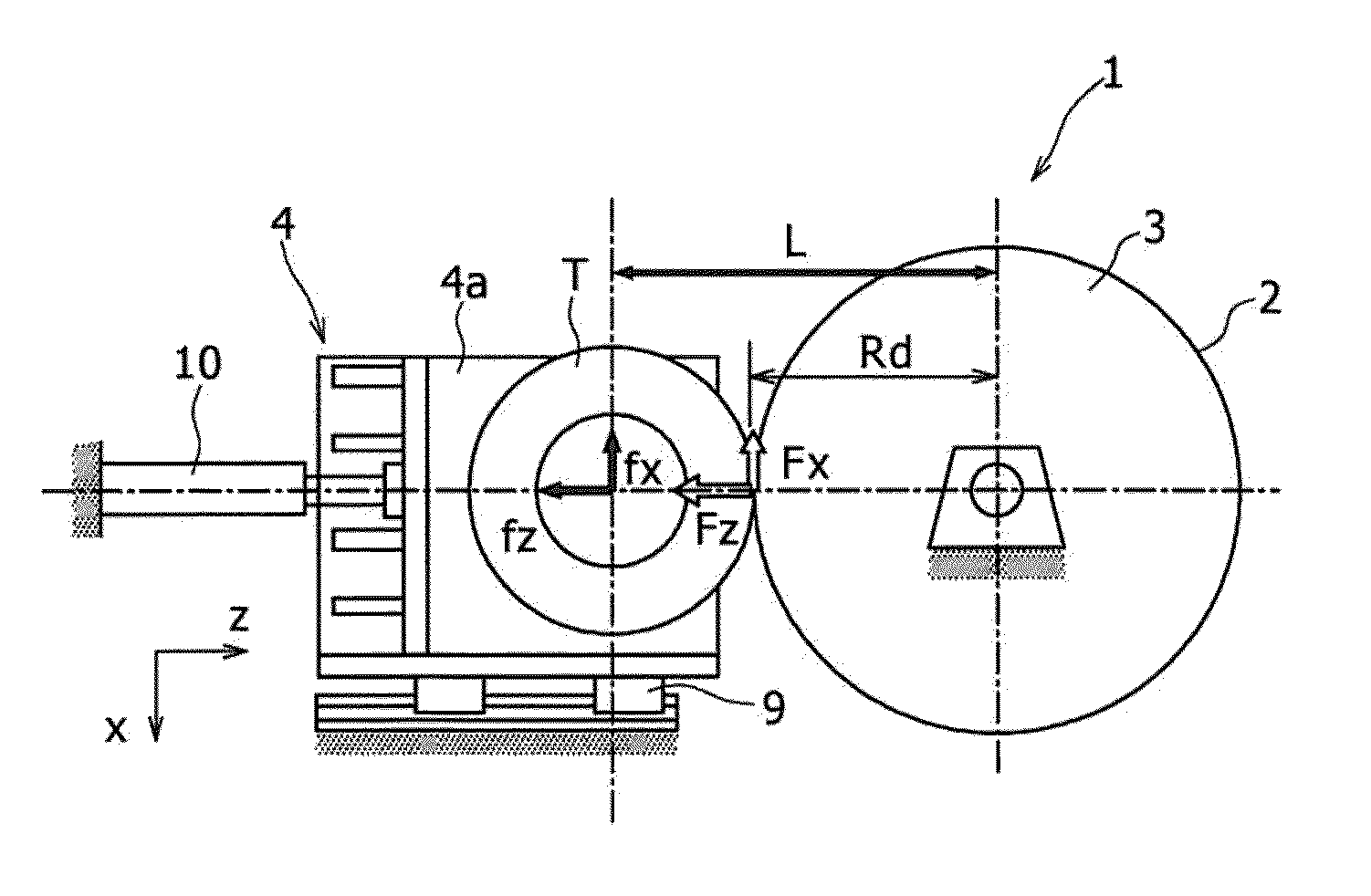 Calibration method for multi-component force detector provided in rolling resistance testing machine