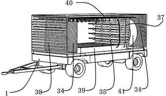 Trailer capable of removing fog and haze and device thereof