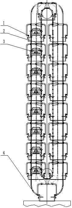 Vertical circulation stereo parking garage operation method for comb-type carrying trolley