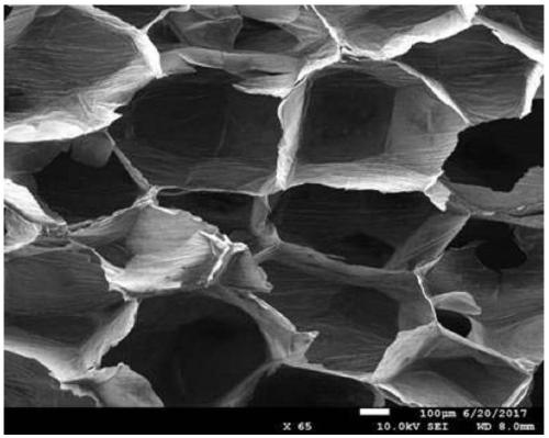 Three dimensional graphene oxide foamed material preparation method through natural drying of solution