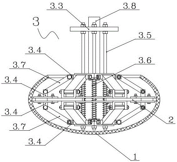 Expanding type pipe plugging head and body mechanism thereof