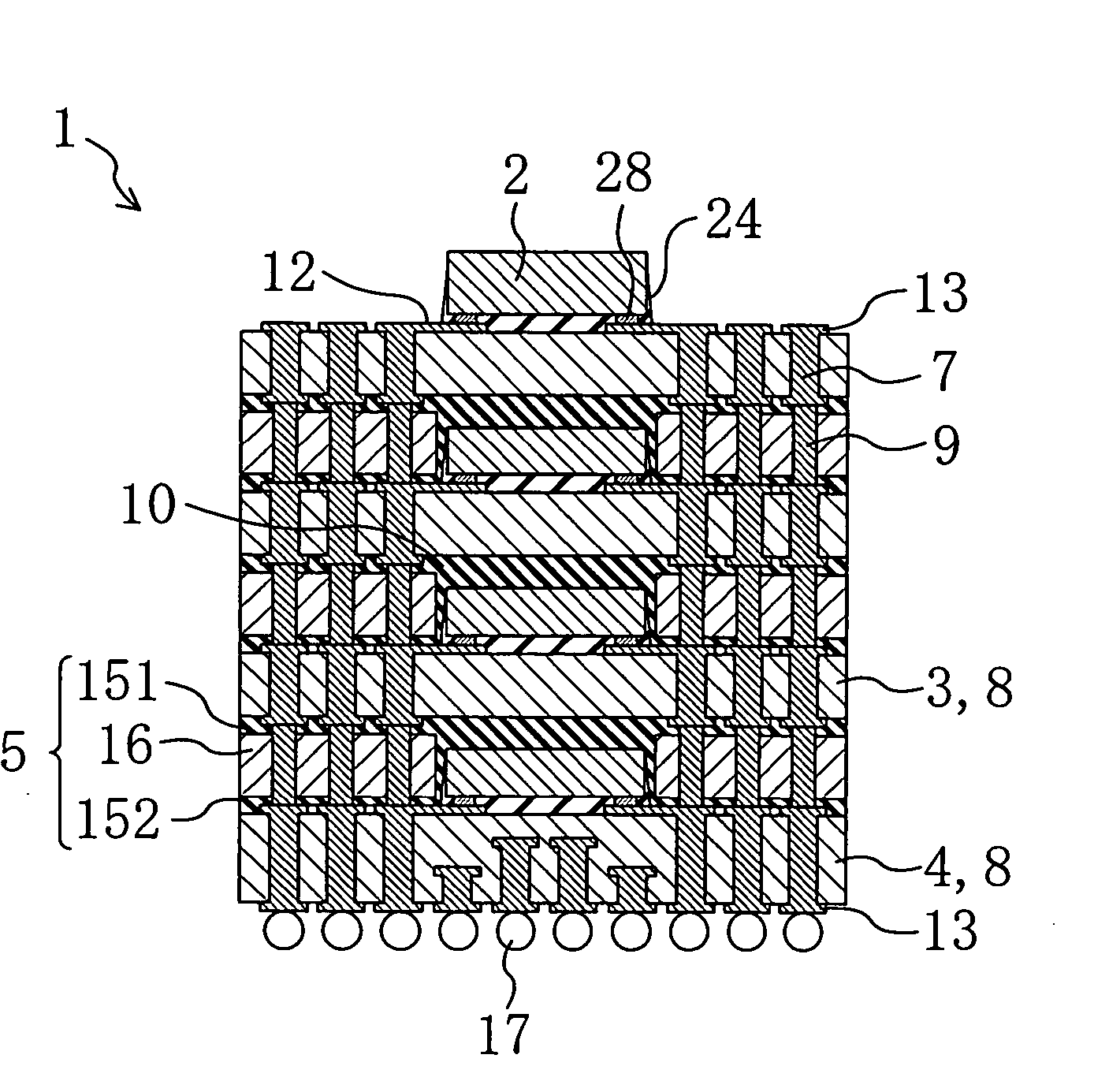 Multilevel semiconductor module and method for fabricating the same
