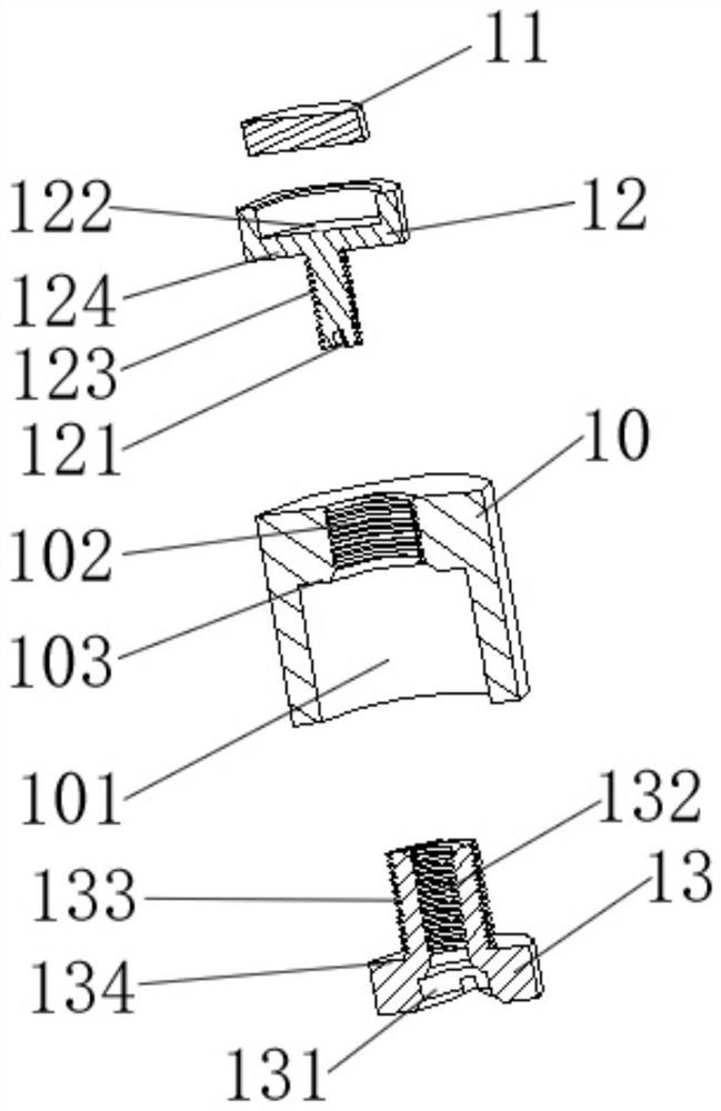 A LED display module flatness adjustment device