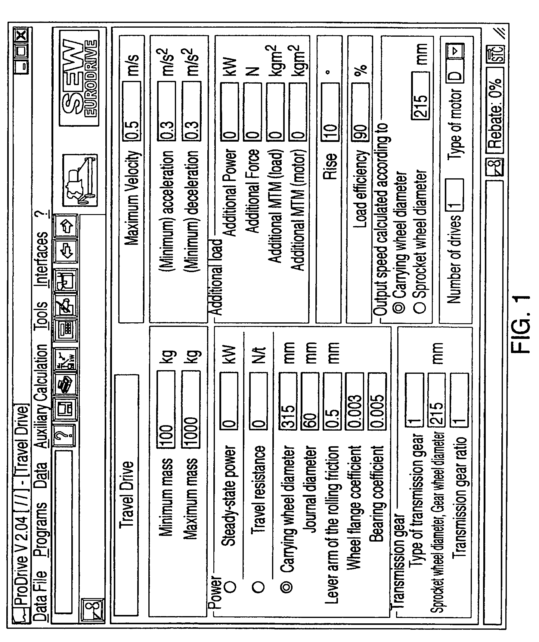 Method and assembly for determining and/or producing a drive or parts for a drive and interface and method for determining an operational reliability factor SB