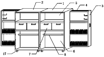 Double-side fire-fighting cabinet