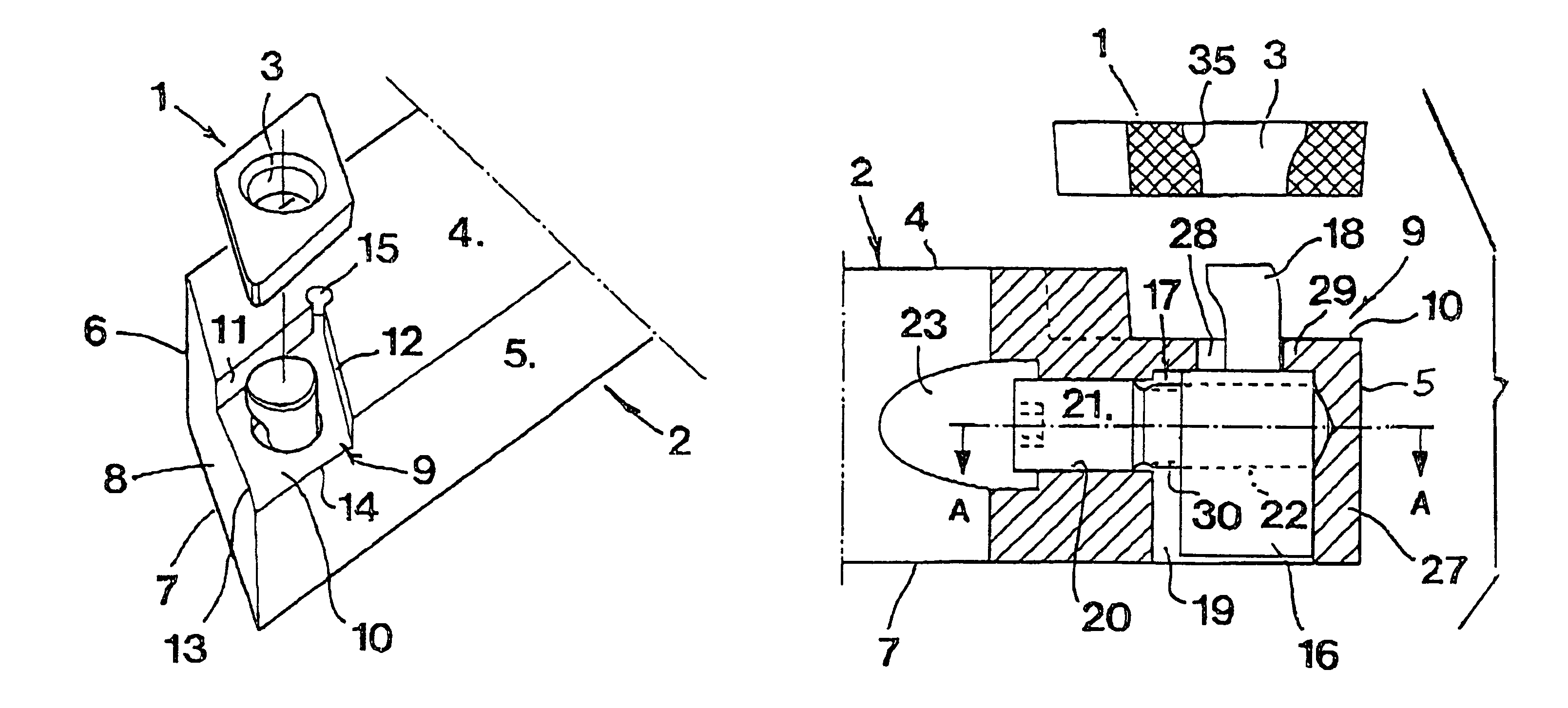 Tool for chip removing machining having a screw-actuated clamp