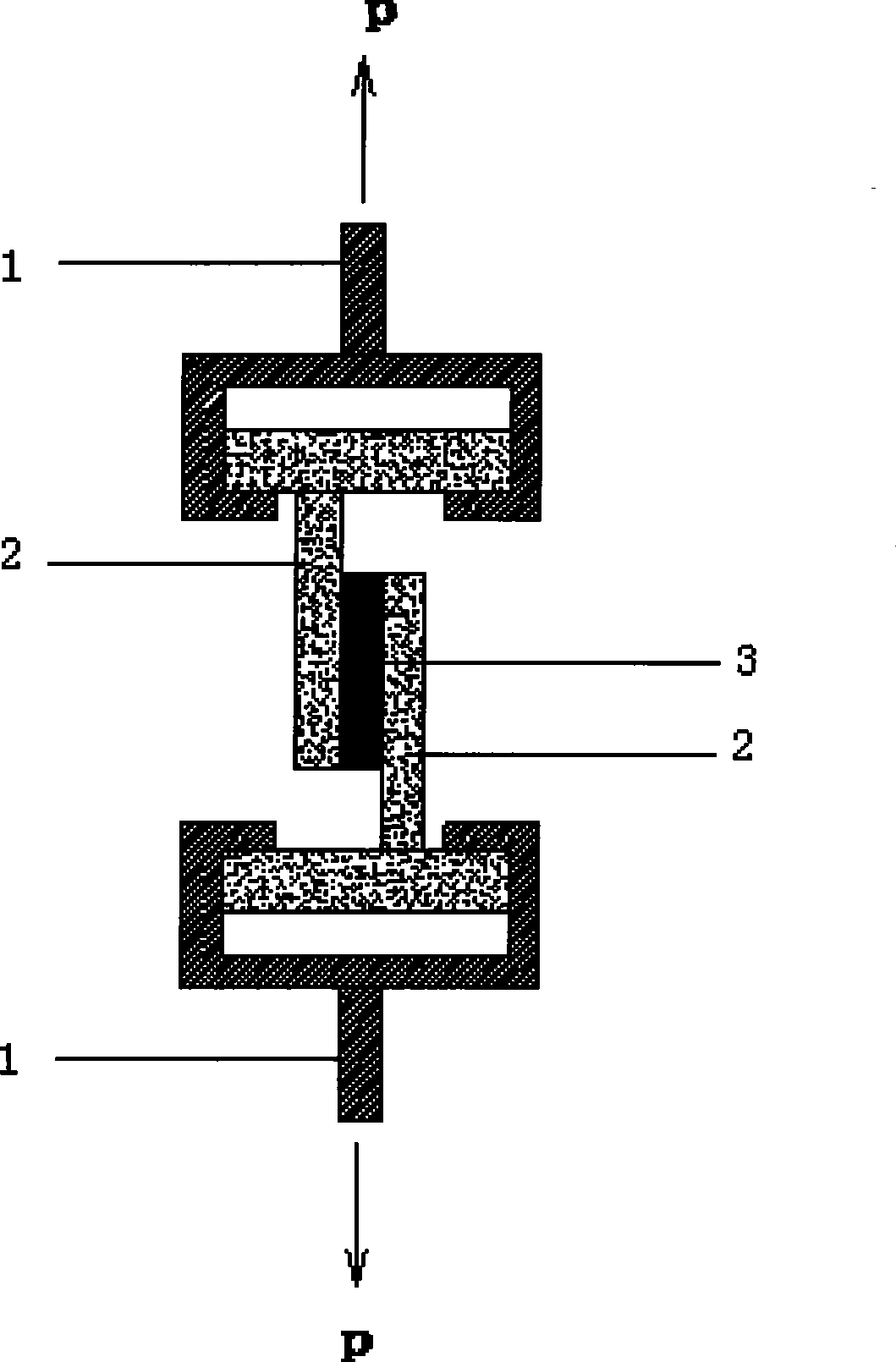 Test method for shearing strength of fluid sealant and bonded substrate bonding sample interface