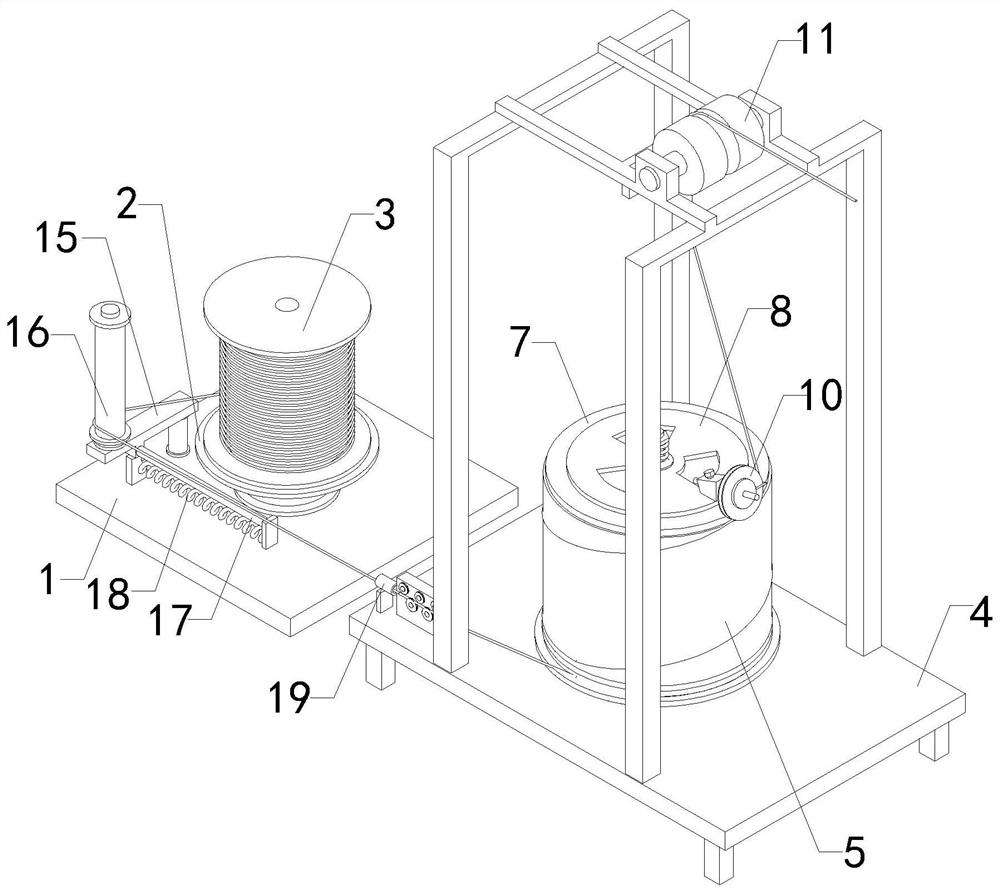 Novel automatic wire feeding device of splayed nail machine