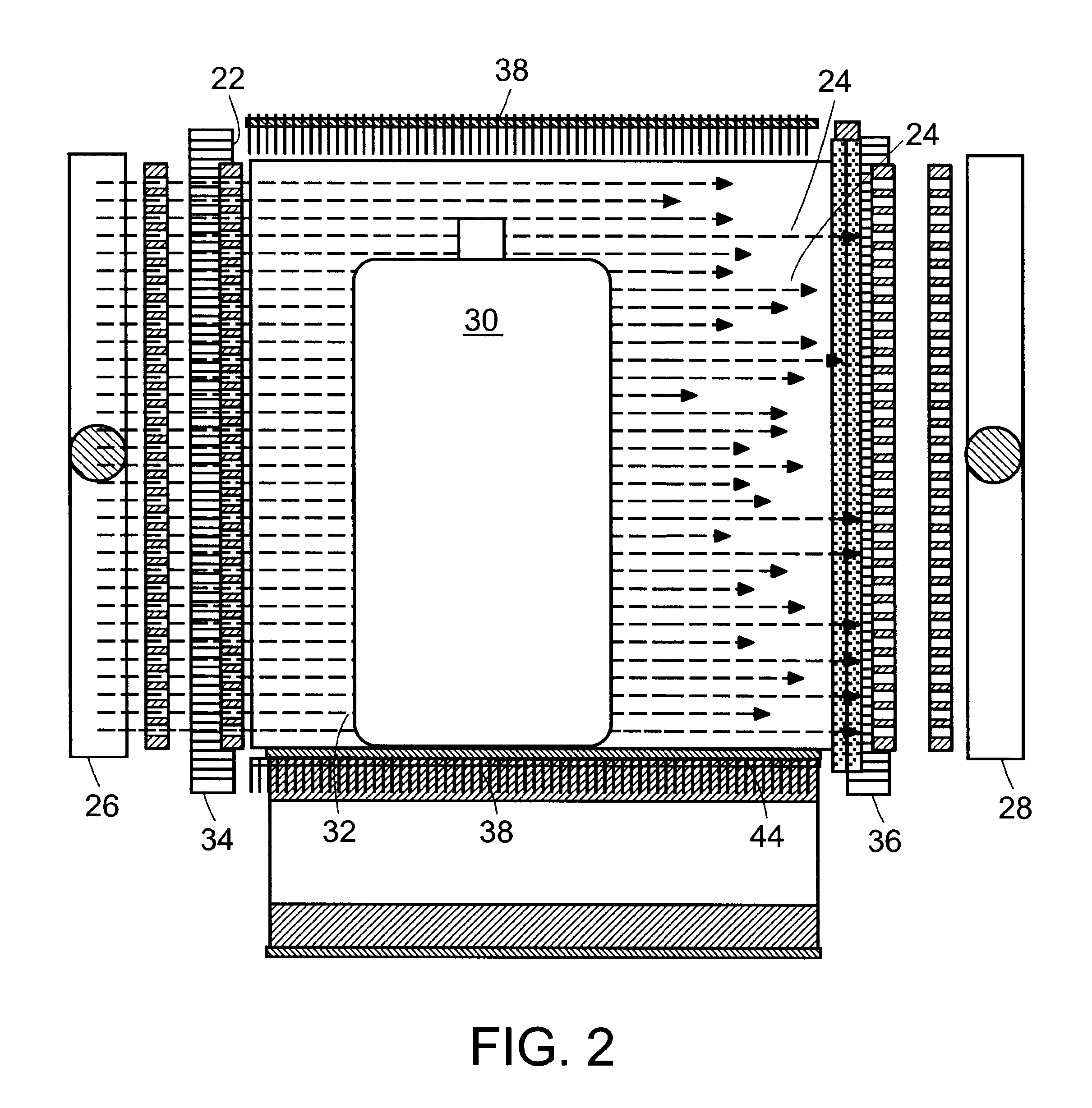 Method and apparatus for generating sequential beams of penetrating radiation