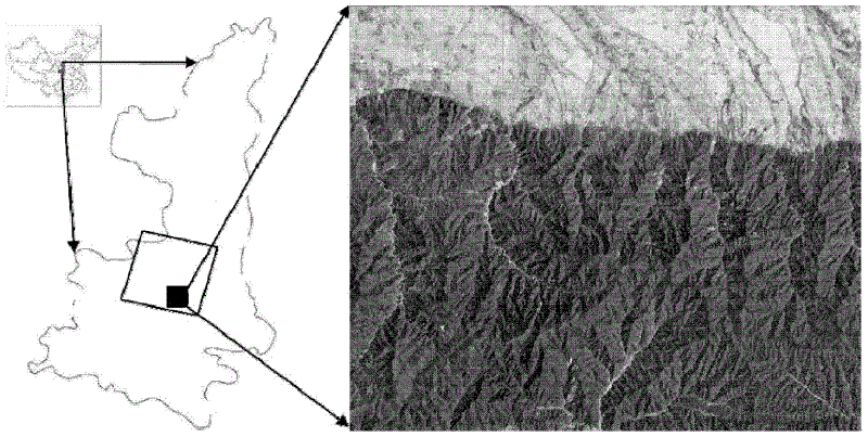 Method for recovering spectral information of hill shade area of Landsat thematic mapper/enhanced thematic mapper plus (TM/ETM+) image