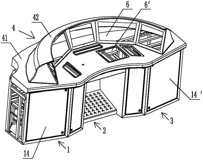 Driver control console for railway vehicle