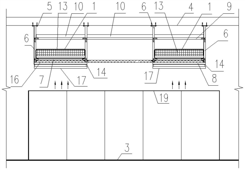 Room side hanging type air conditioner and equipment support integrated structure for rail transit equipment