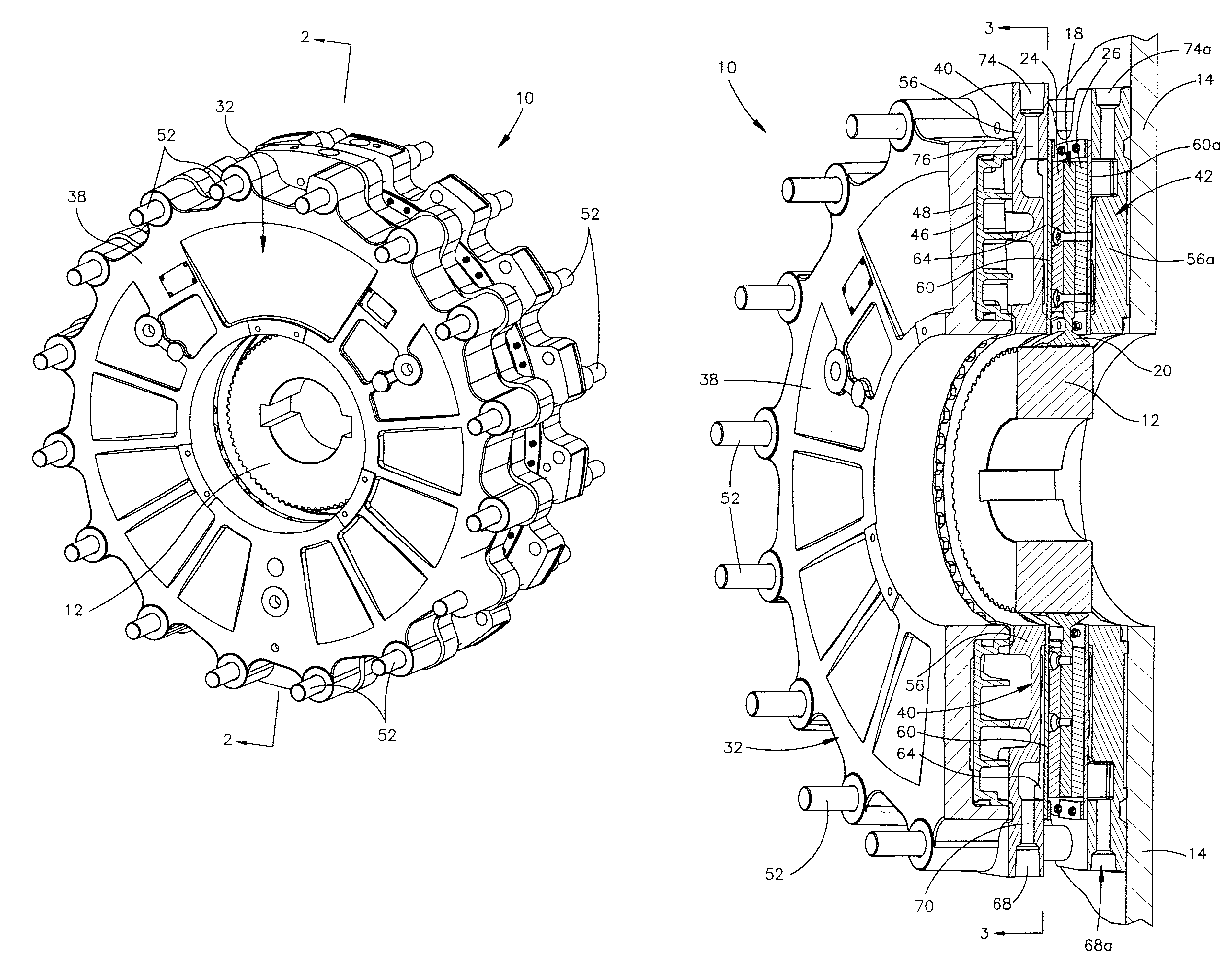 Fluid cooled coupling assembly