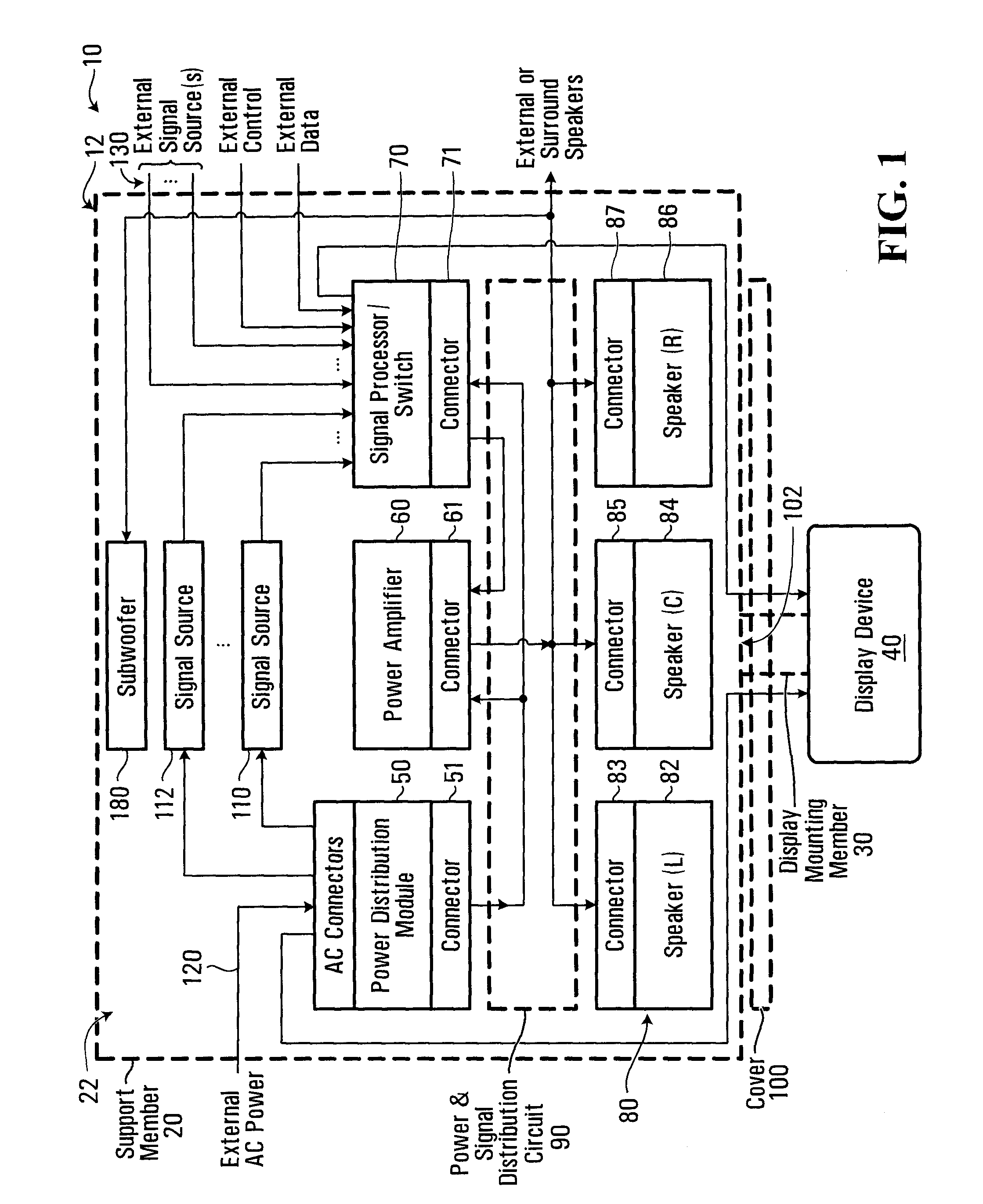 Mounting apparatus for an audio/video system and related methods and systems