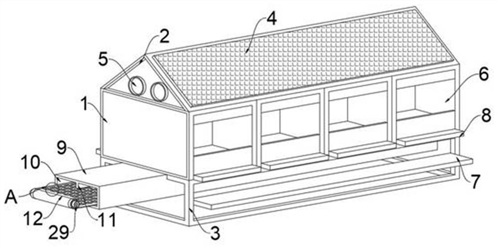 Egg laying device for east Zhejiang white geese