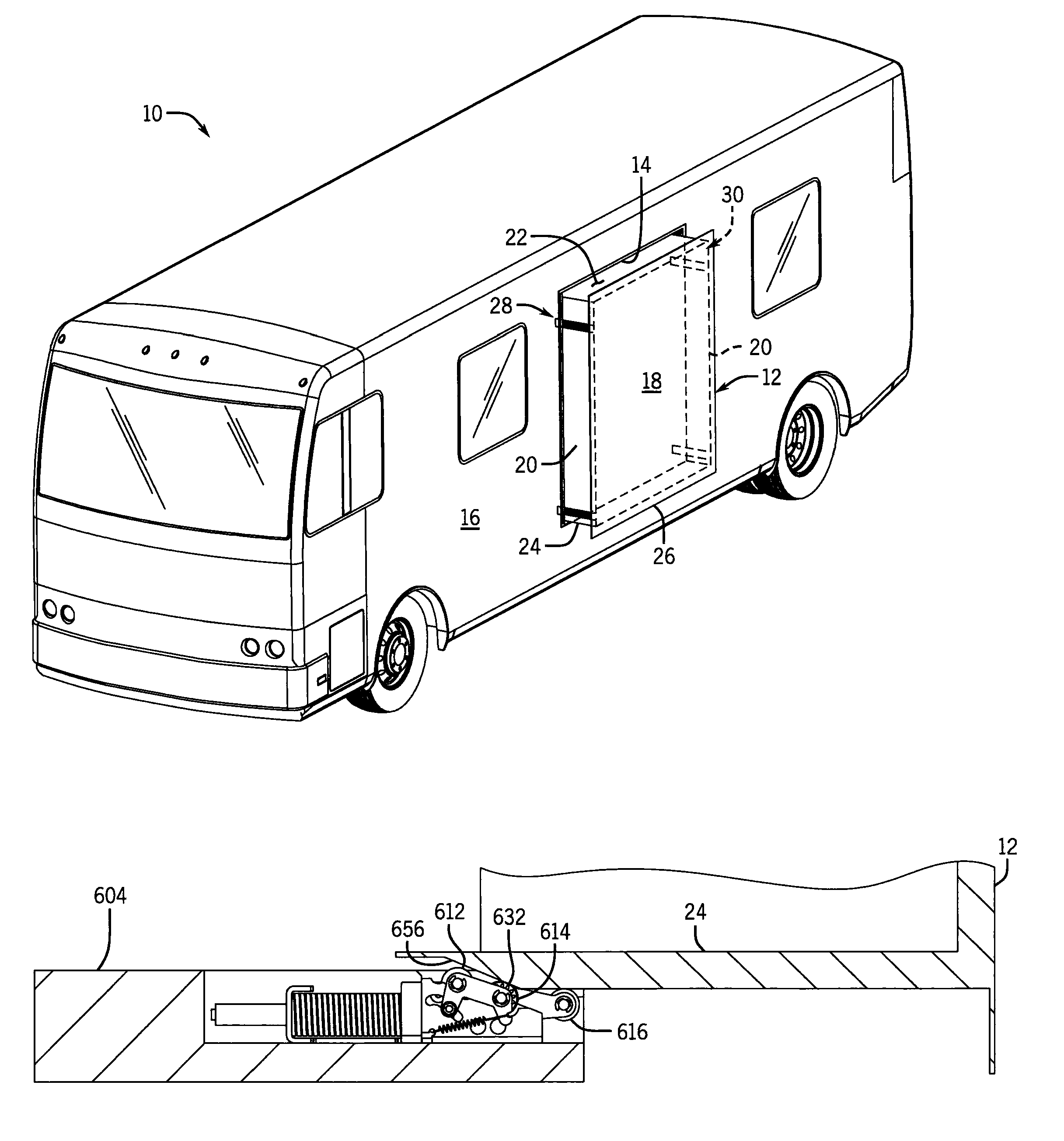 Slide-out room system having wall-mounted drive mechanisms