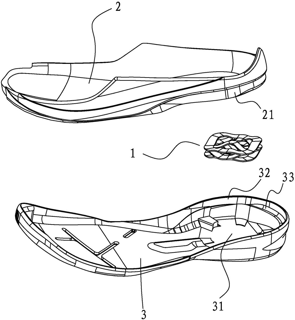 A kind of honeycomb damping device and shoe sole