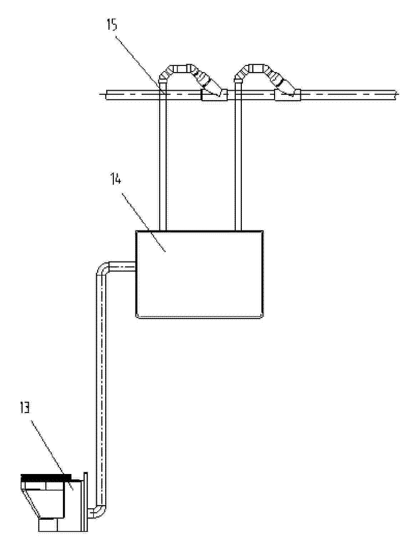 Secondary lifting device of vacuum system
