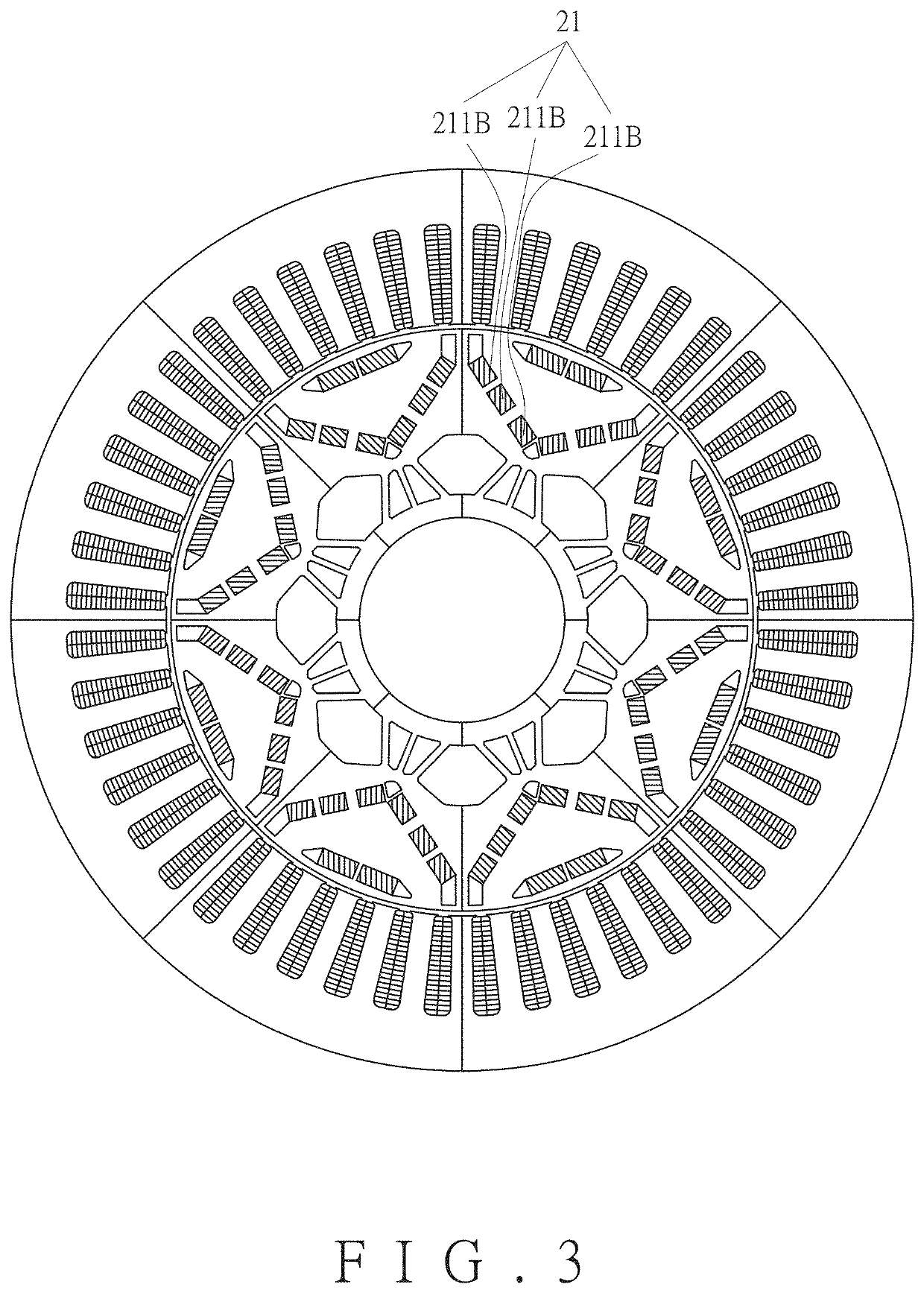 Motor and rotor structure thereof