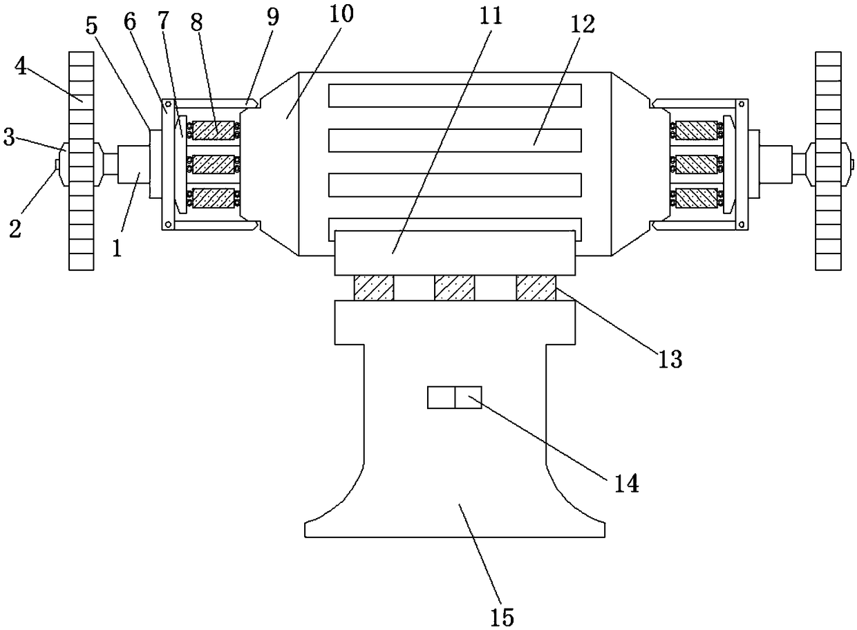 Polishing device with double polishing wheels capable of being easily disassembled and assembled