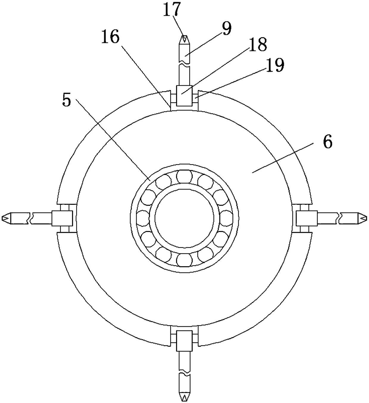 Polishing device with double polishing wheels capable of being easily disassembled and assembled