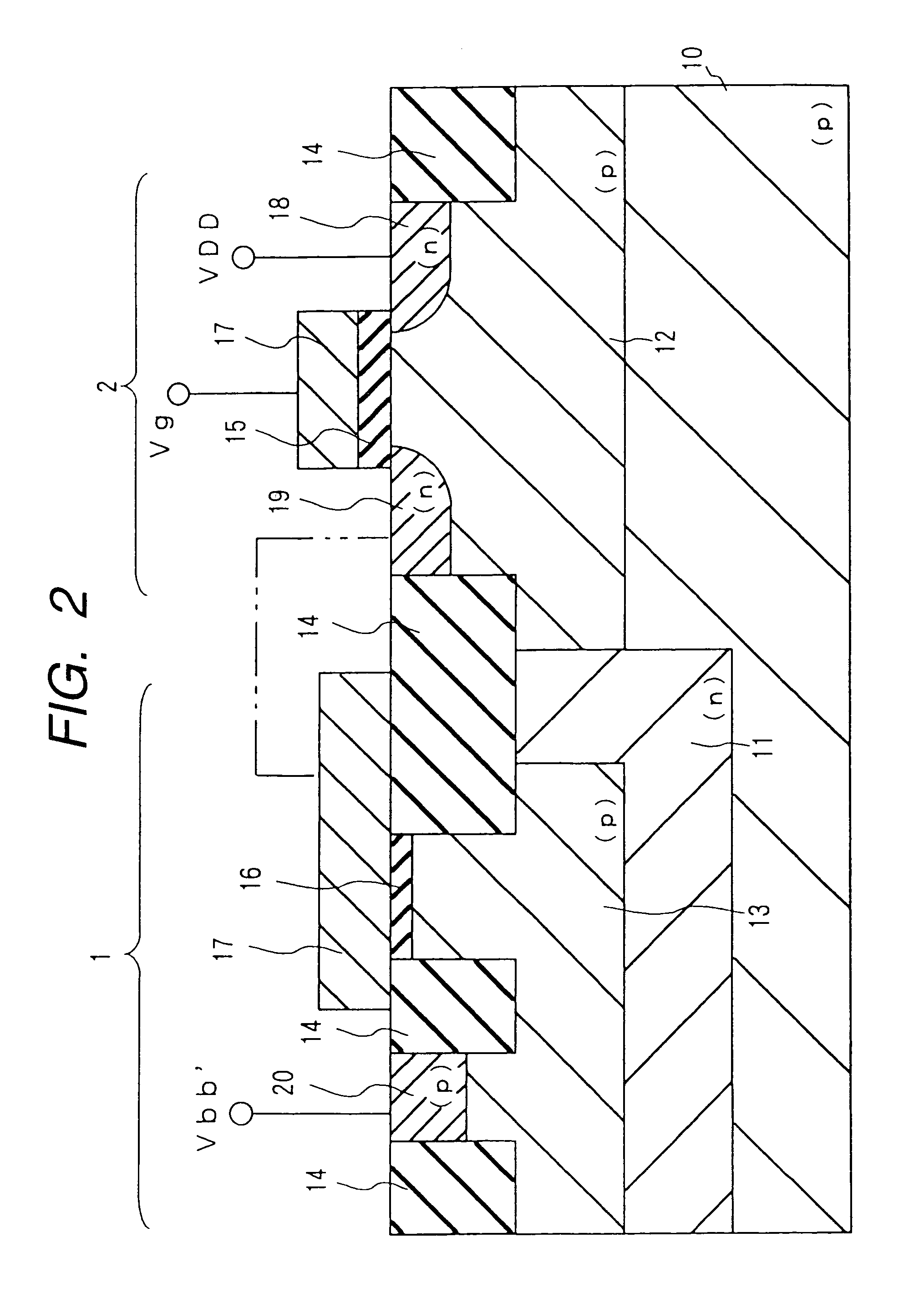 Semiconductor integrated circuit device having particular testing pad arrangement