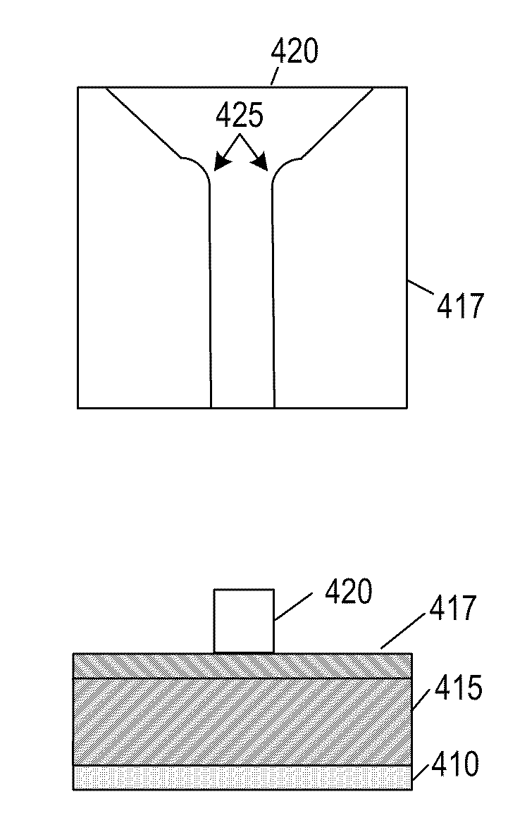 Double patterning hard mask for damascene perpendicular magnetic recording (PMR) writer