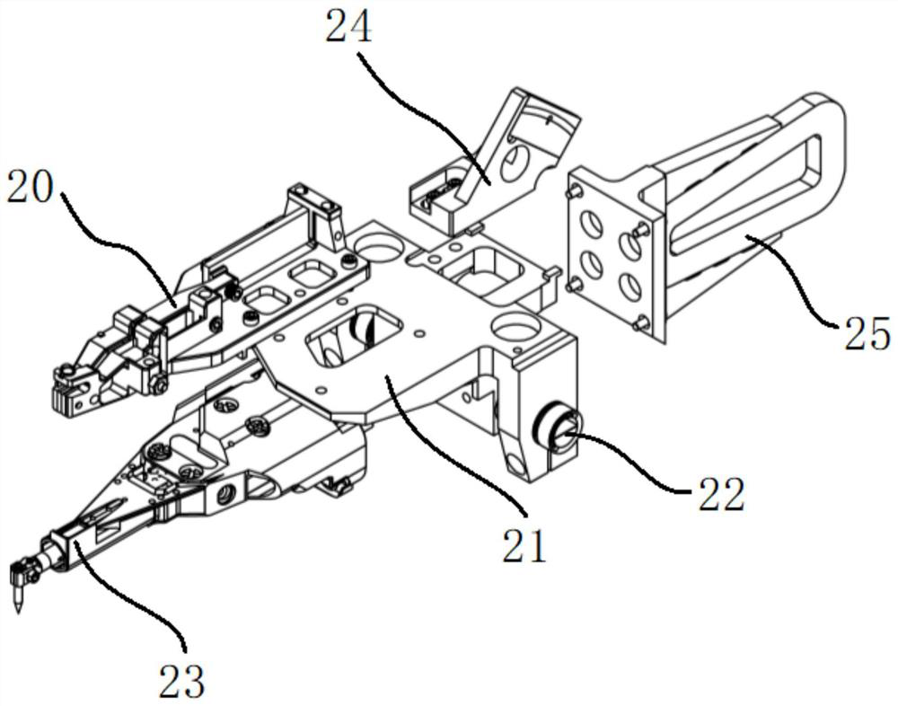 Welding head moving device and wire welding machine