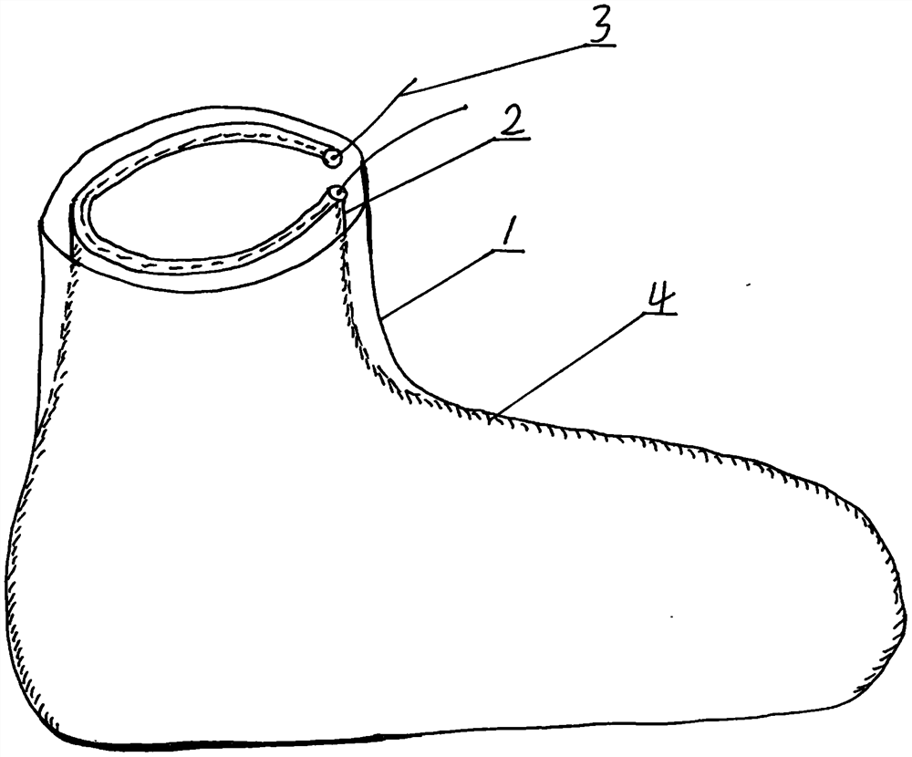 Soaked shoes for treating rheumatic tinea pedis and preparation method thereof