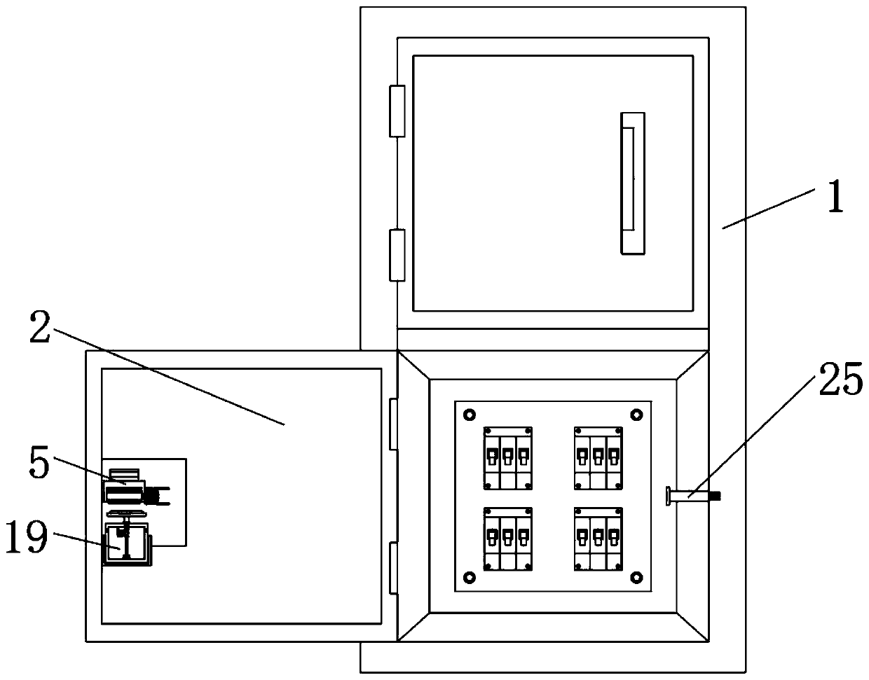 Locking structure for low-voltage switch cabinet