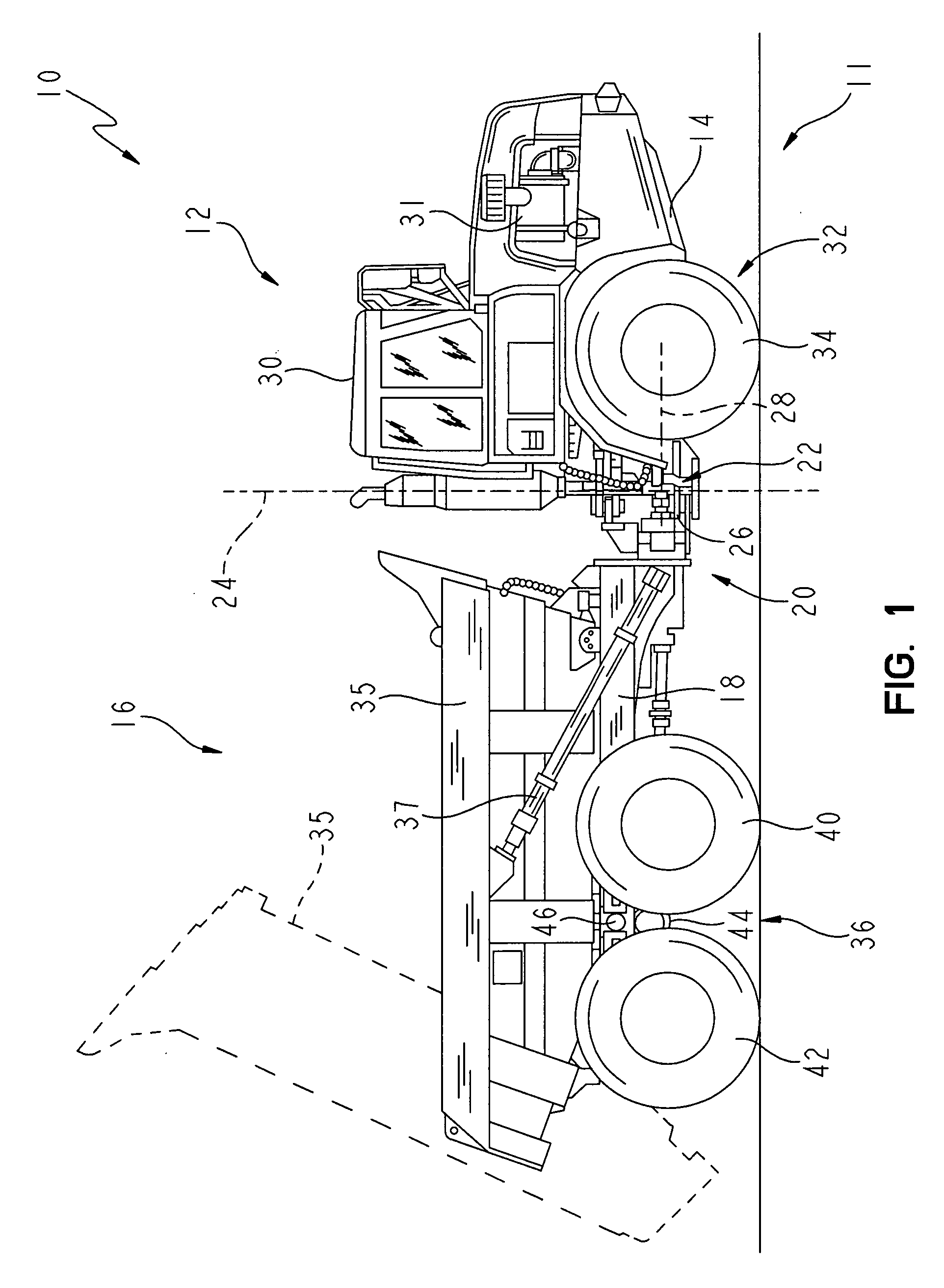 Articlulated vehicle stabilization system