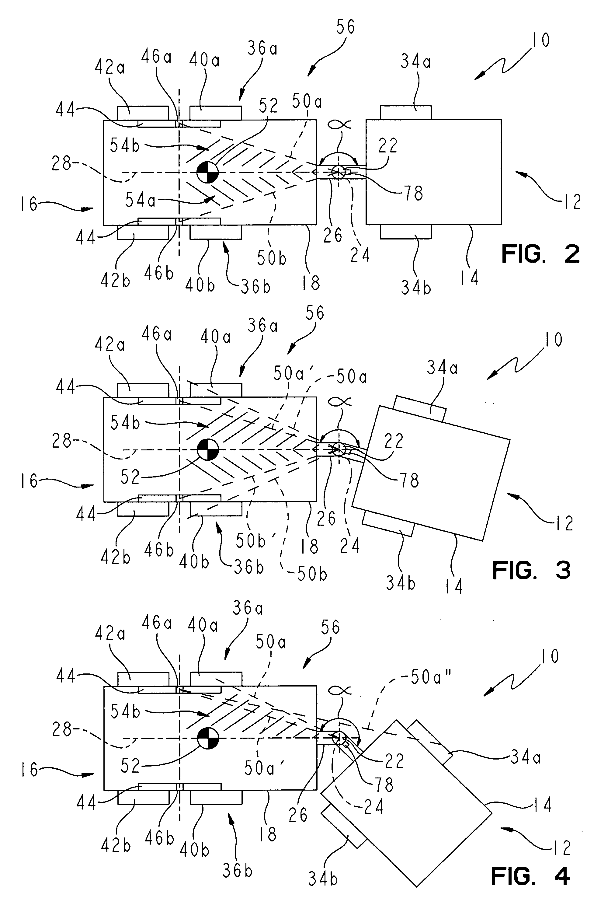 Articlulated vehicle stabilization system