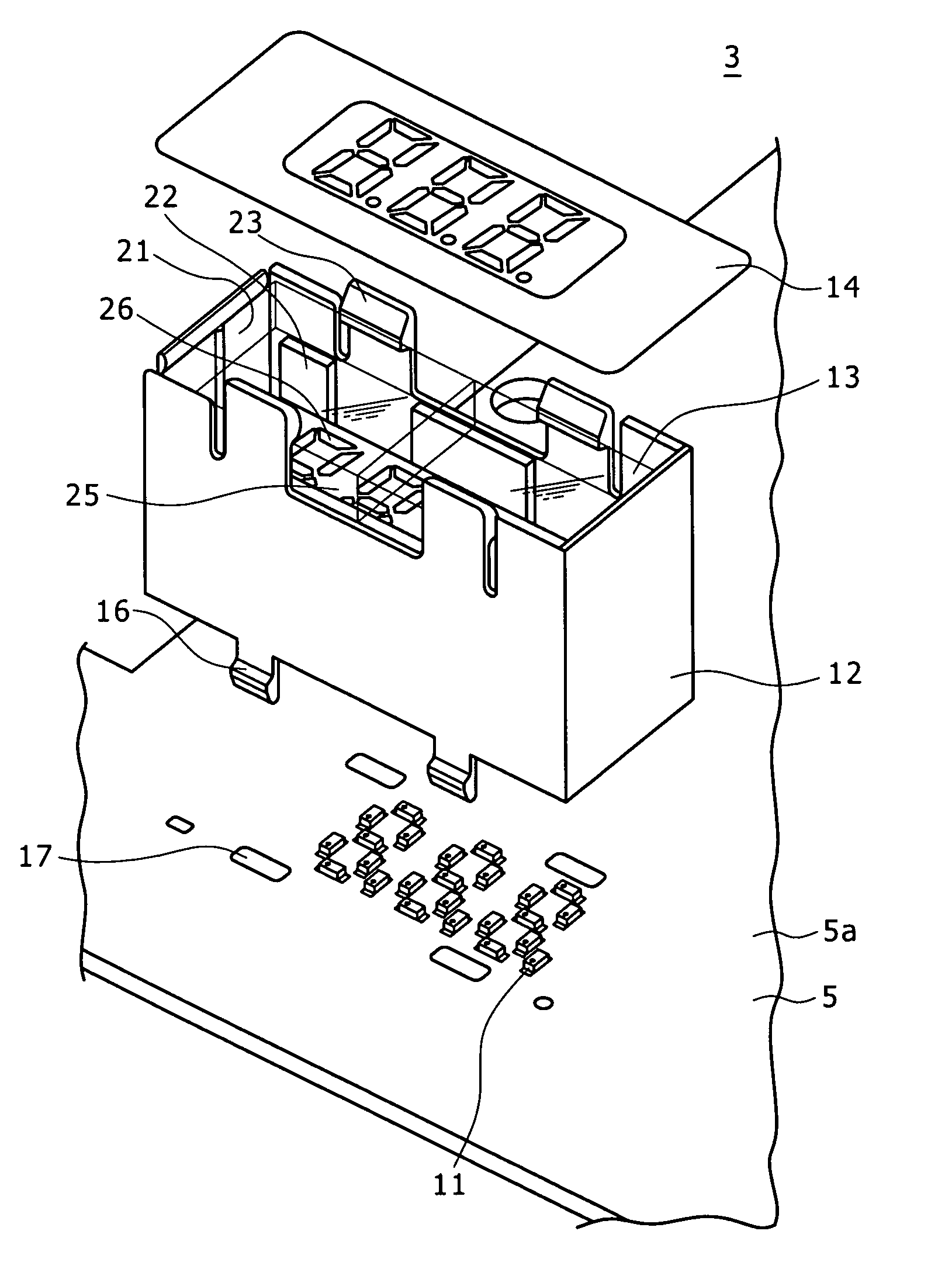 Control panel device and display