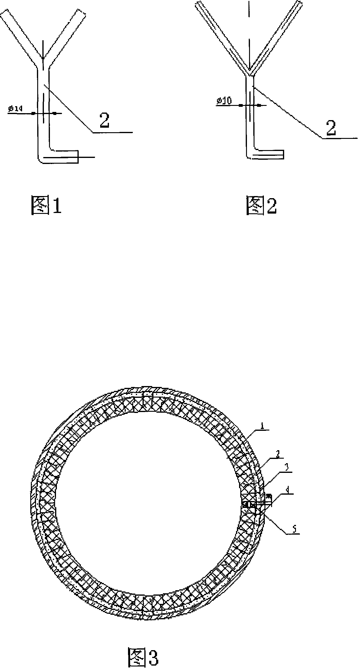 Rotary kiln hook nail arrangement method