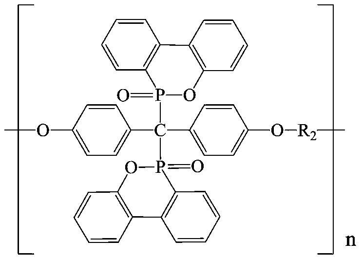 A kind of branched chain is the preparation method of the polyphosphate flame retardant of double dopo
