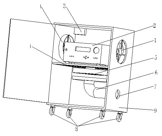 Air-cooled stereo cabinet
