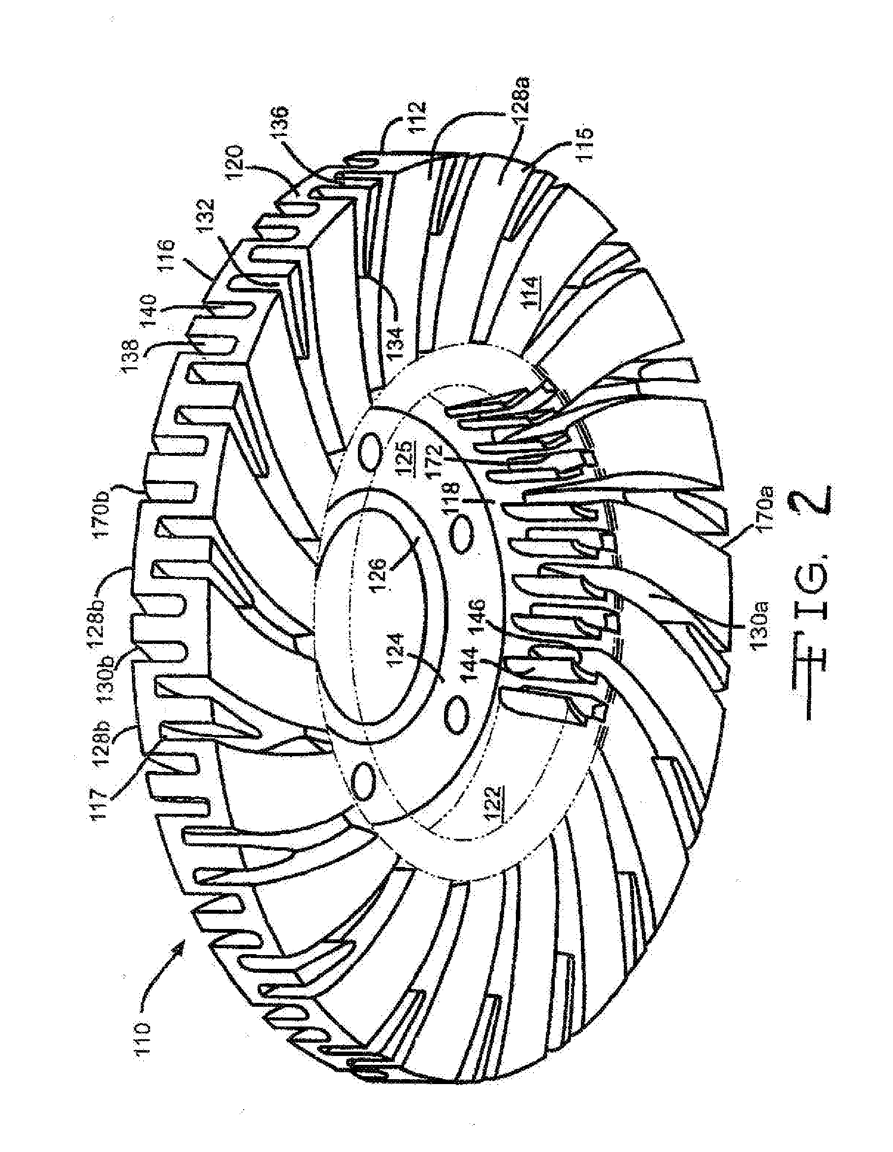 Segmented brake rotor with externally vented carrier