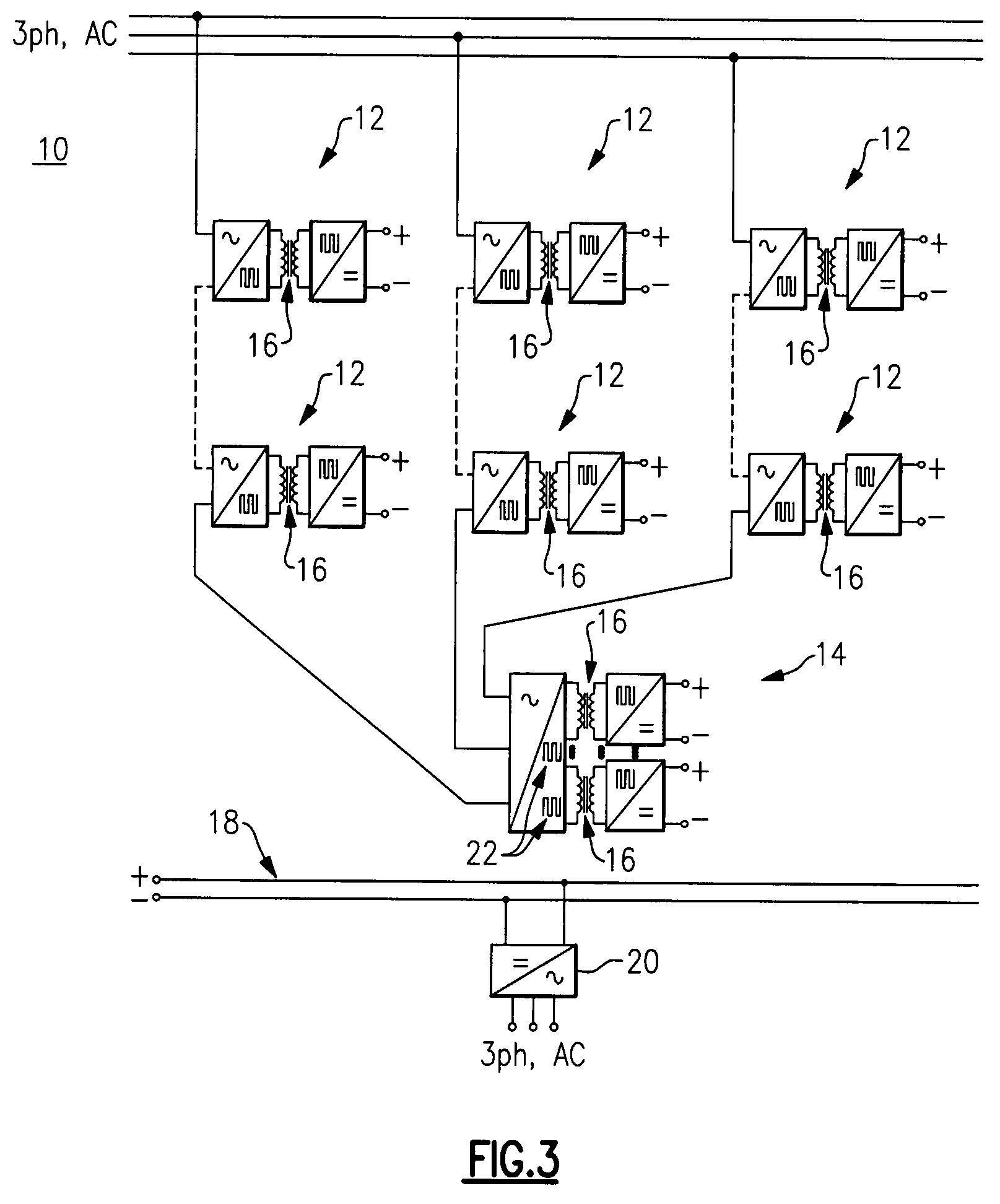 Power conversion system with galvanically isolated high frequency link