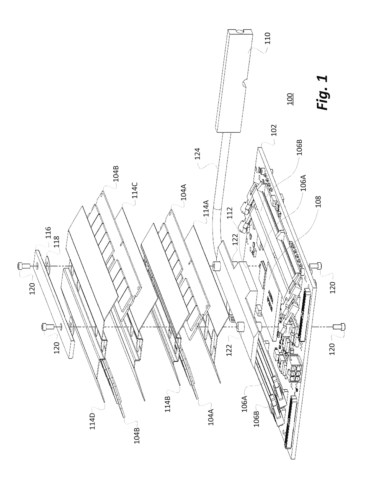 System and method for thermally coupling memory devices to a memory controller in a computer memory board