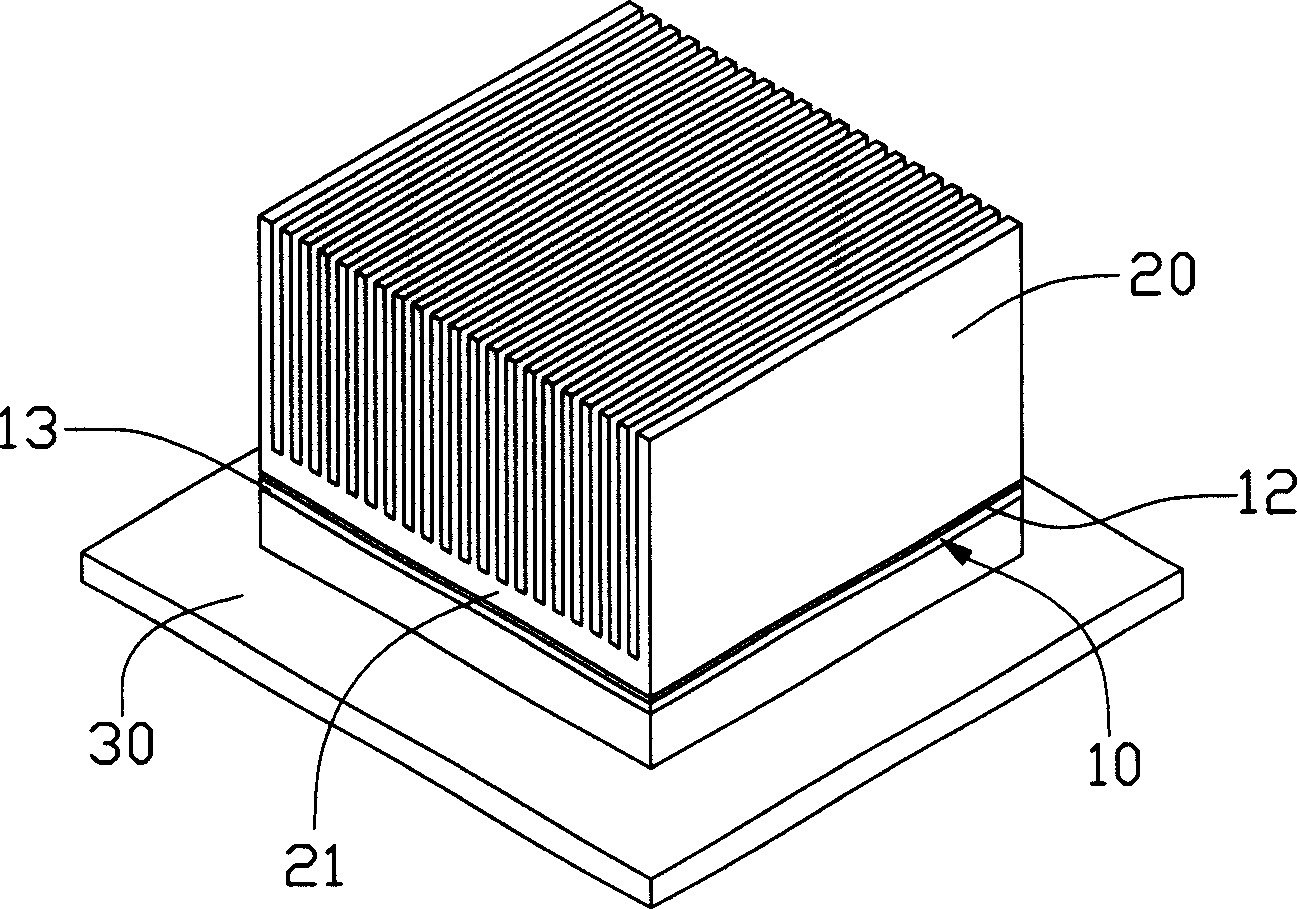 Heat interface material and its producing method