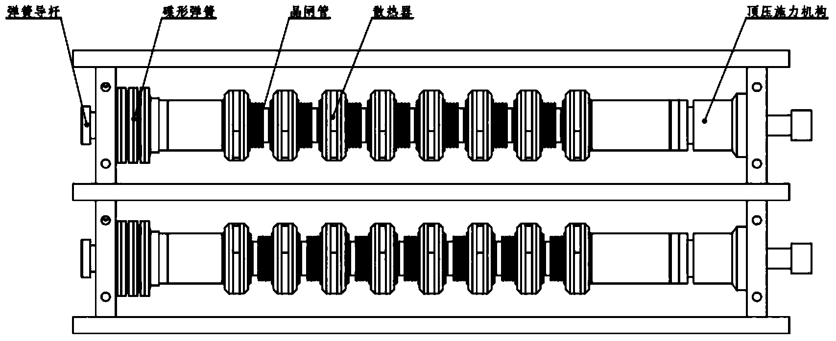 Disc spring crimping measuring tool for thyristor valve strings and IGBT (insulated gate bipolar transistor) valve strings