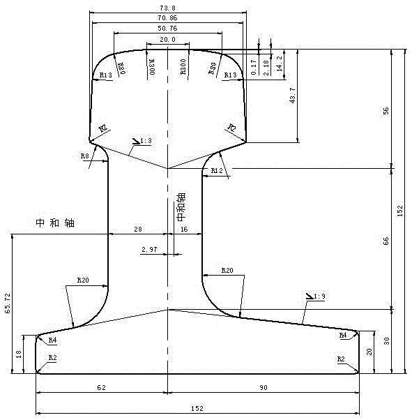 Urban rail transit switch point rail and its manufacturing process