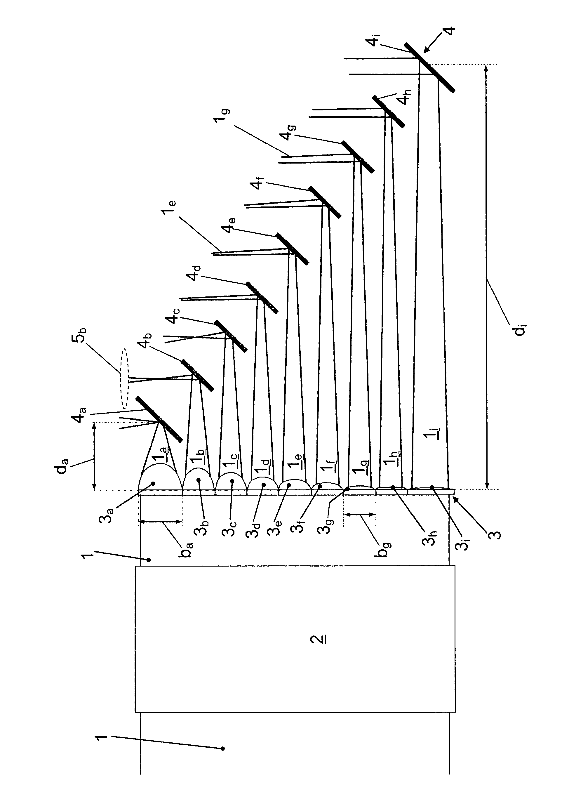 Device for splitting a light beam