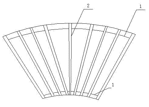 Fan-shaped radiator