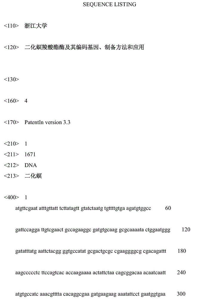 Chipper borer carboxylesterase and its coding gene, preparation method and application