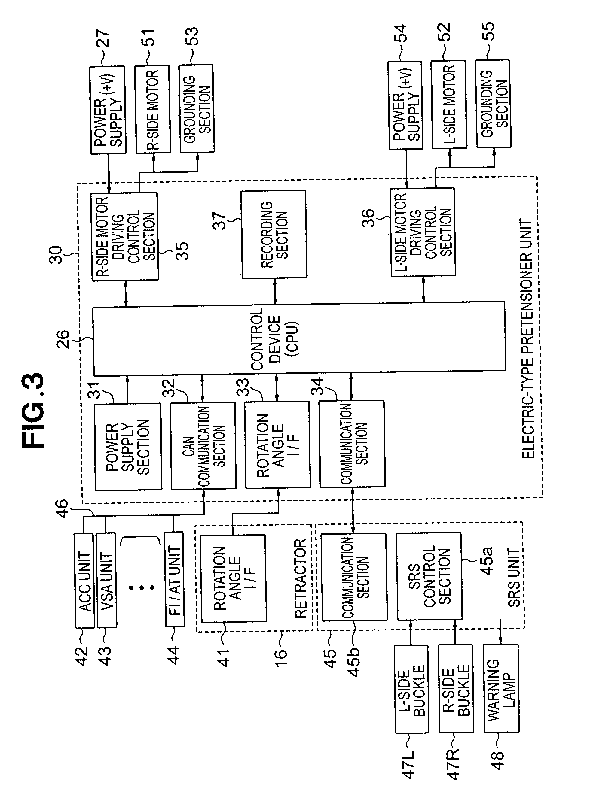 Vehicle seat belt apparatus and control method therefor